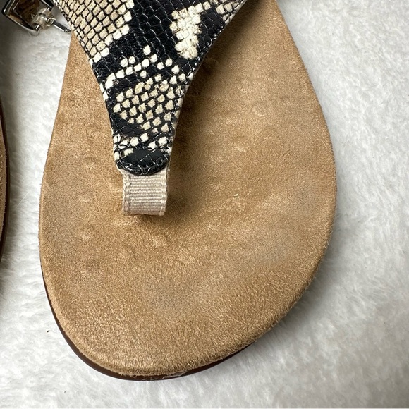 Vionic Kirra Snakeskin Sandals - Black and Cream Orthotic Comfortable Size 7 - Picture 14 of 14